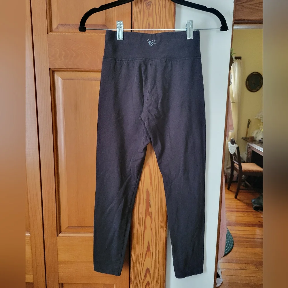 Girls Justice Black Solid Leggings M 10